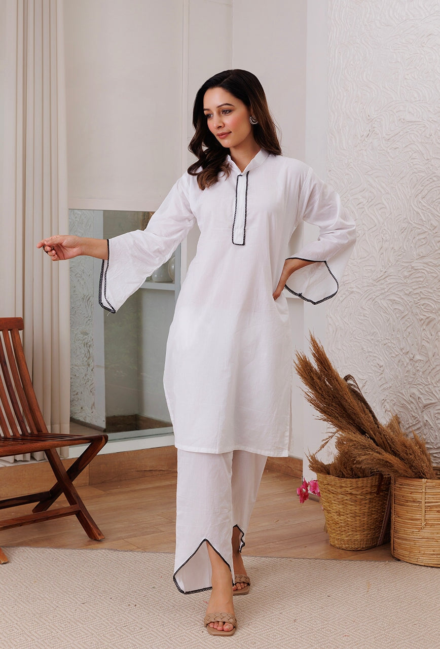 Admirable  White Color Chikankari Work Regular Wear Kurta Set