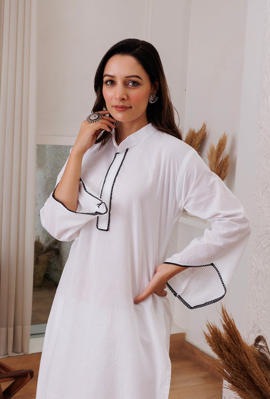 Admirable  White Color Chikankari Work Regular Wear Kurta Set