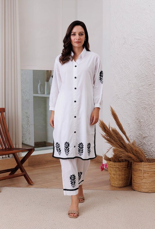 Brilliant White Color Chikankari Work Dress Designs