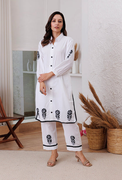 Brilliant White Color Chikankari Work Dress Designs