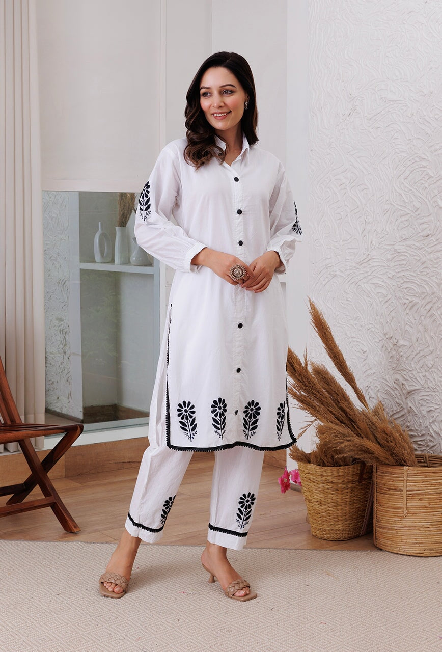 Brilliant White Color Chikankari Work Dress Designs