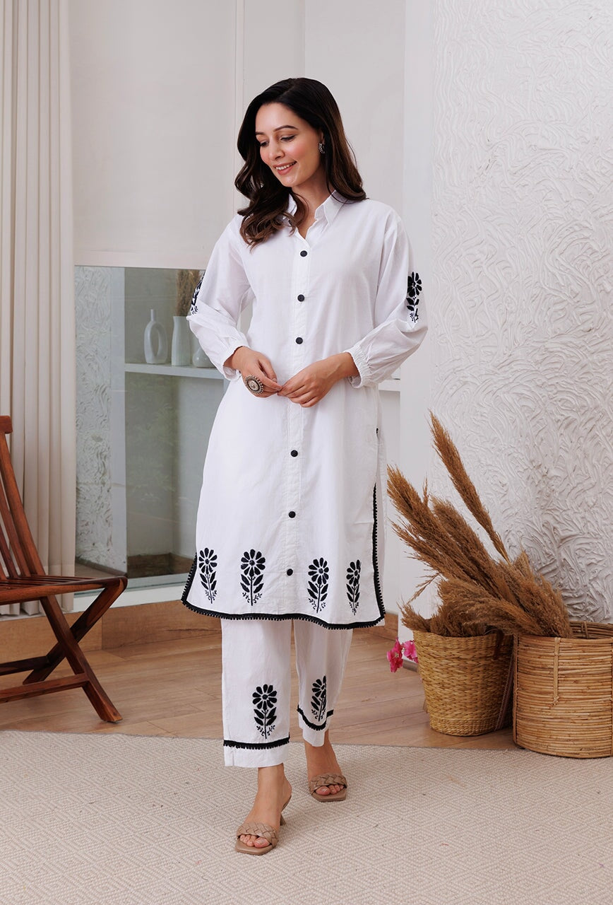 Brilliant White Color Chikankari Work Dress Designs