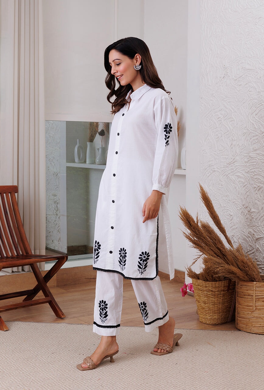 Brilliant White Color Chikankari Work Dress Designs