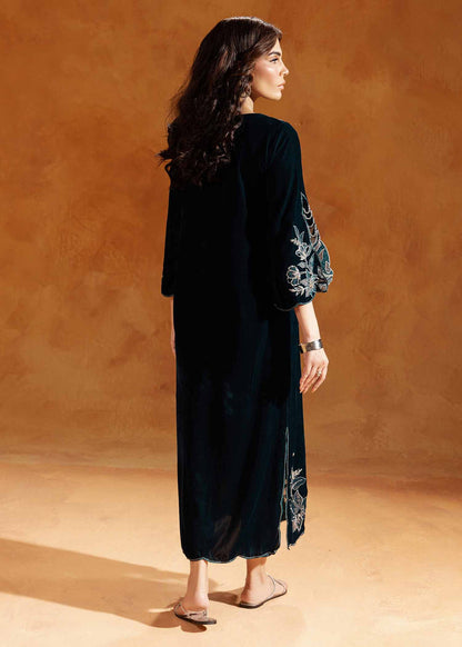 Black Color Designer Party Wear Velvet Gown Online For Girls