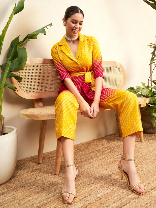 Latest Designer Party Wear Yellow Color Cord Set