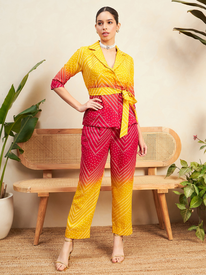 Latest Designer Party Wear Yellow Color Cord Set