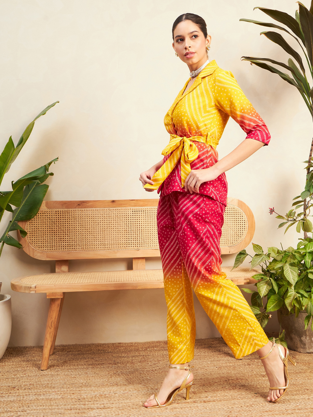 Latest Designer Party Wear Yellow Color Cord Set