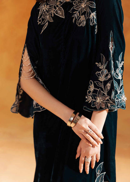 Black Color Designer Party Wear Velvet Gown Online For Girls