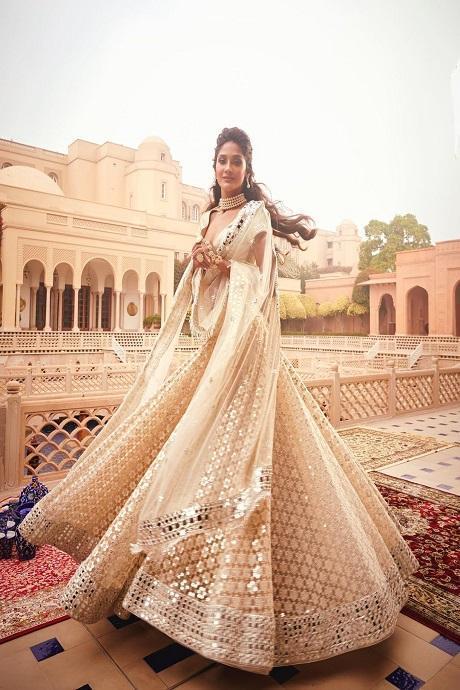 Cream Color Sabyasachi Heavy Embroidery Work Lehenga Choli