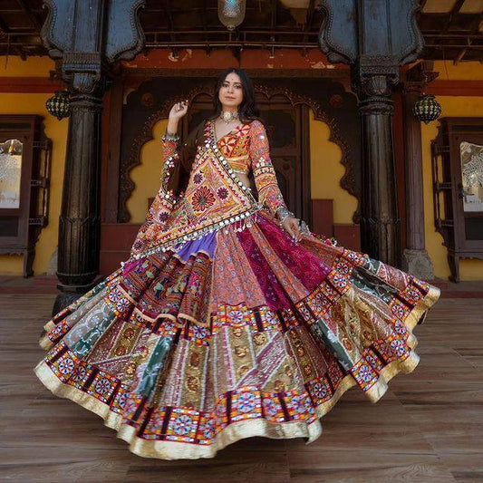 Best Color Combination Royal Printed Work Navratri Lehenga Choli