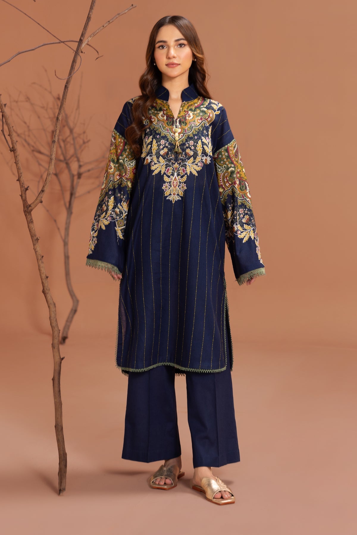 Heavy Embroidery Work Velvet Anarkali Suit