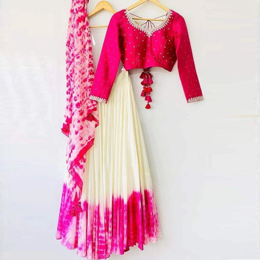 Captivating Pink Color Designer Digital Printed Lehenga Choli