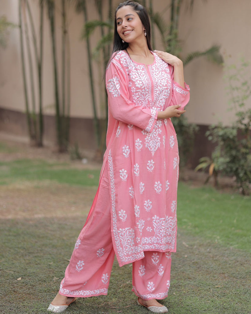 Captivating Designer Chikankari Kurta In Lowest Price