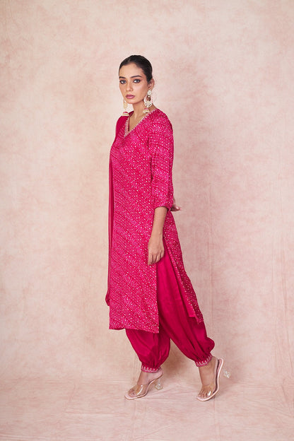 Captivating Pink Color Chikankari Work Dress For Women