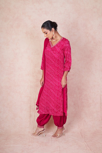 Captivating Pink Color Chikankari Work Dress For Women