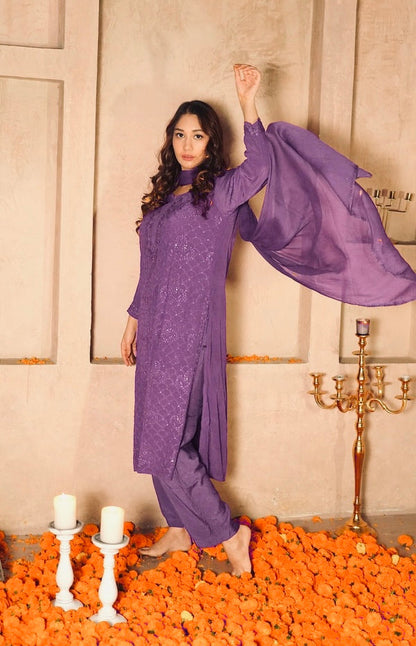 Purple Indian Bridal Online Dress In Low Price