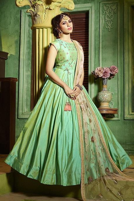 Adorning Perrot Color Anarkali Flair Gown Collection