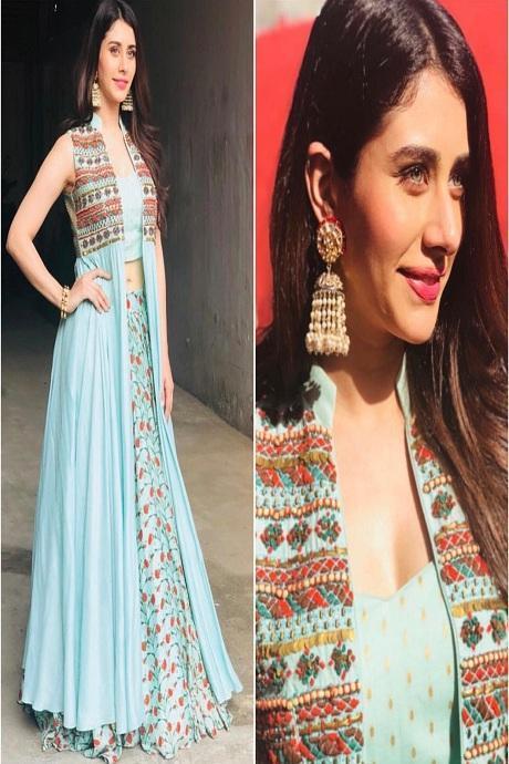 Sky Blue Attractive Party Wear Best Online Lehenga Design