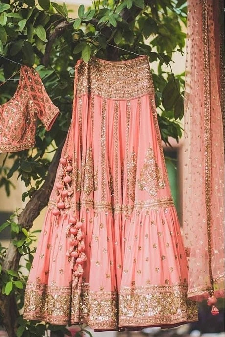 Pink Heavy Jardoshi Work Attractive Party Wear Lehenga Choli