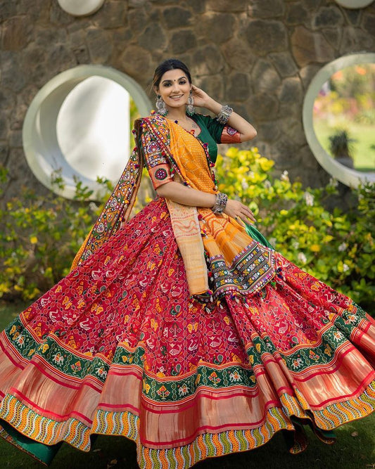 Lower Rate Silk Real Mirror Lehenga With Desingner Choli