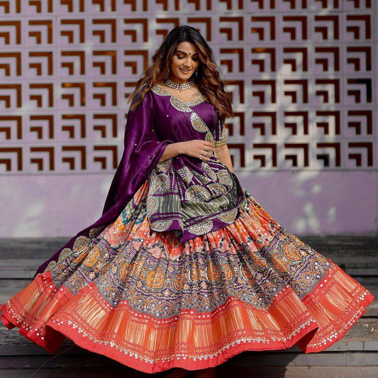 Ethereal Digital Printed Work Wine Colorful Function Wear Lehenga Choli