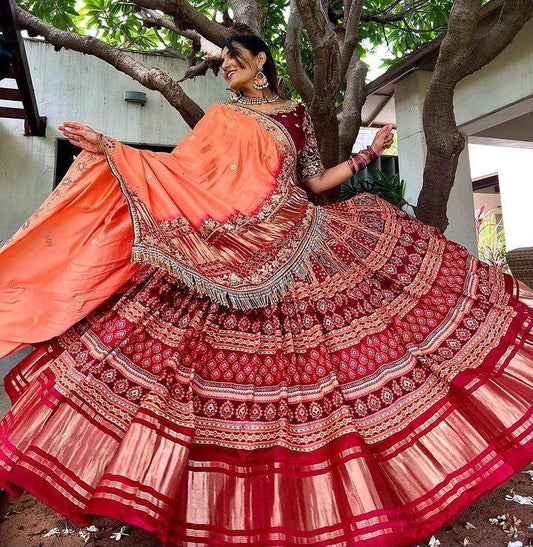 Trending Multi Lehenga Choli With Heavy Embroidery Work