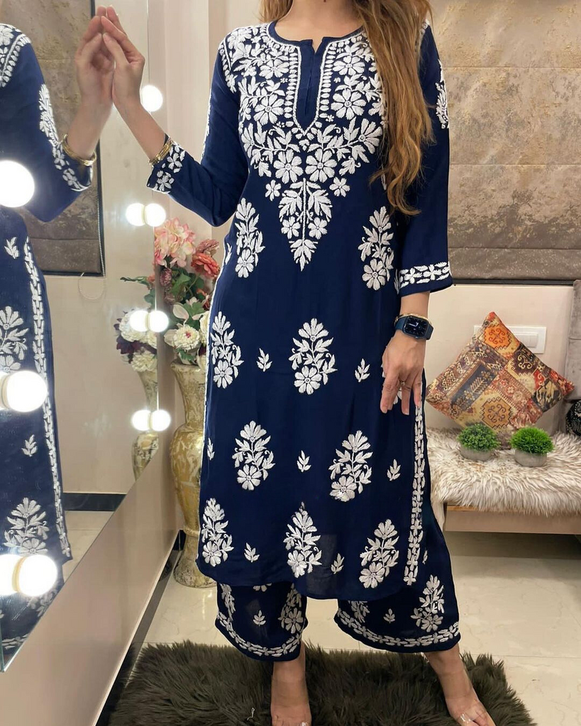 Attractive Party Wear Blue Color Kurta Design Collection