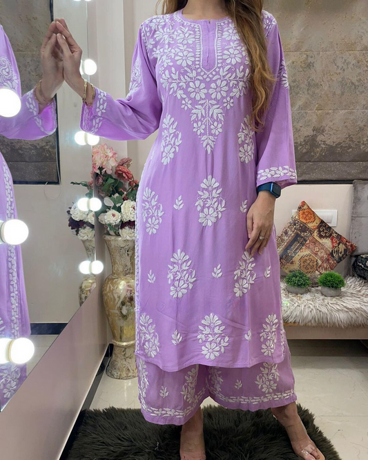 Party Wear Chikankari Designer Kurta Dress Online