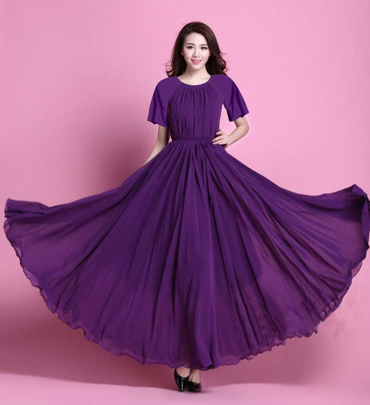 Superhit Purple Plain Kurti