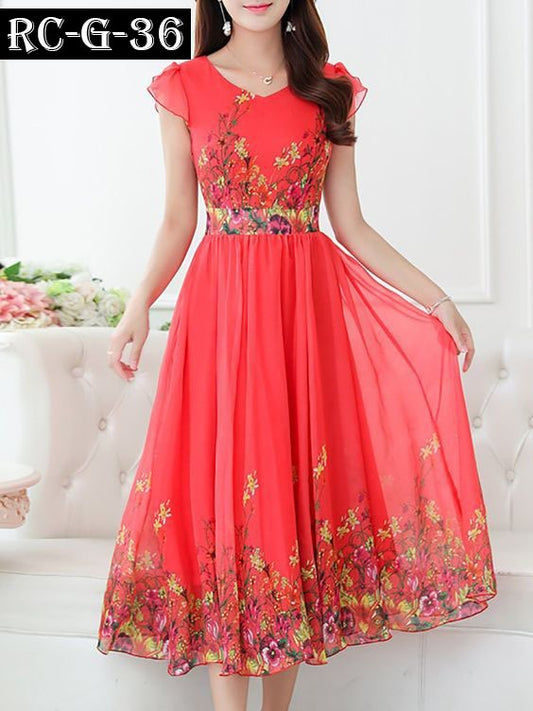 Digital Printed Gorgeous Kurti in Red