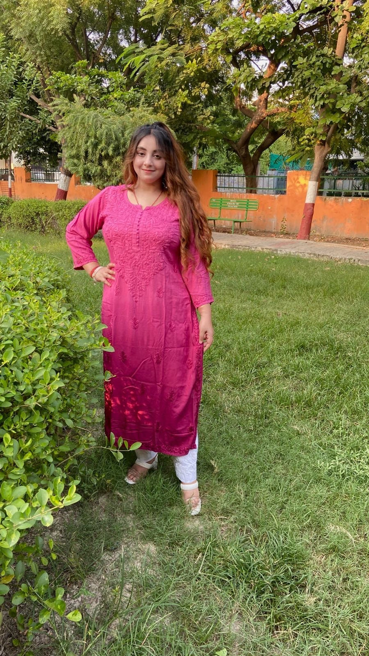 Traditional Pink Color Occasion Wear Designer Kurta