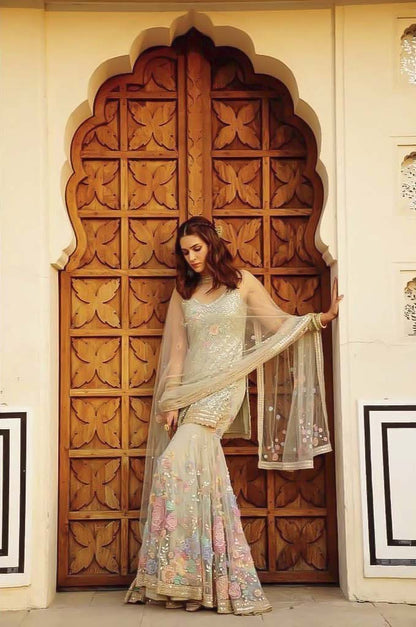 Stylish Soft Heavy Silk Anarkali Flared South Silk Gown