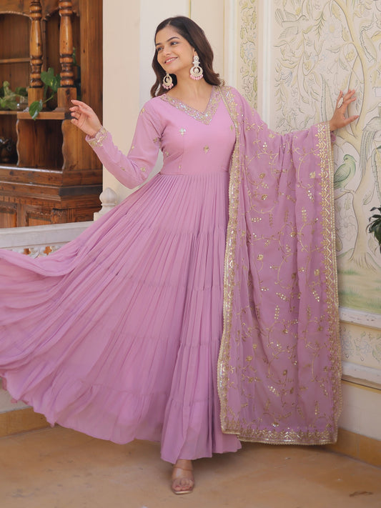 Anarkali Designer Online Embroidery Work Gown For Party