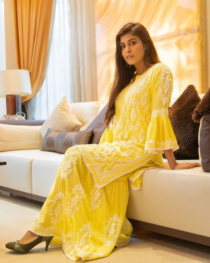 Wedding Wear Yellow Color Designer Kurta Set