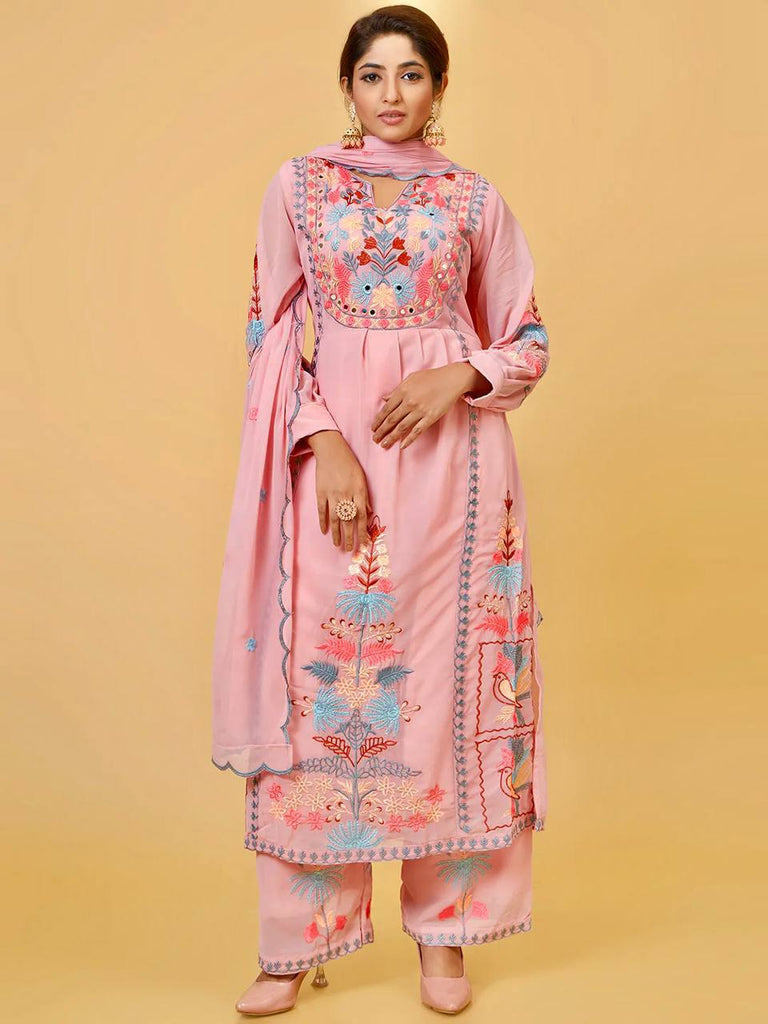 Stylish Printed Pink Color Online Dress For Girls