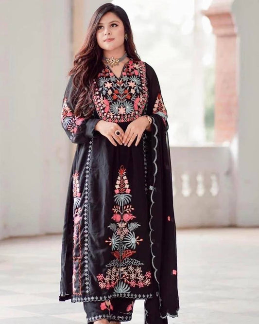 Black Color Designer Party Wear Dress Online